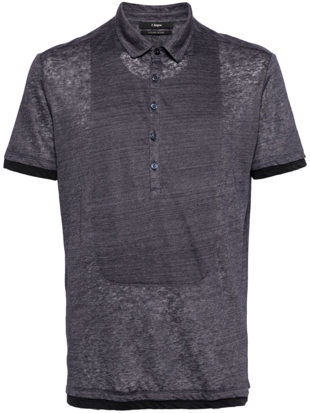 Zegna short-sleeve cotton polo shirt - Purple von Zegna