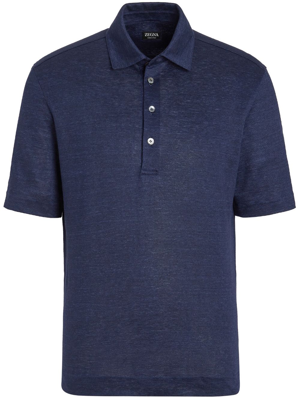 Zegna Pure Linen short-sleeve polo shirt - Blue von Zegna