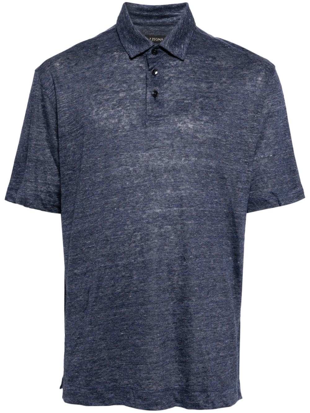Zegna short-sleeve linen polo shirt - Blue von Zegna