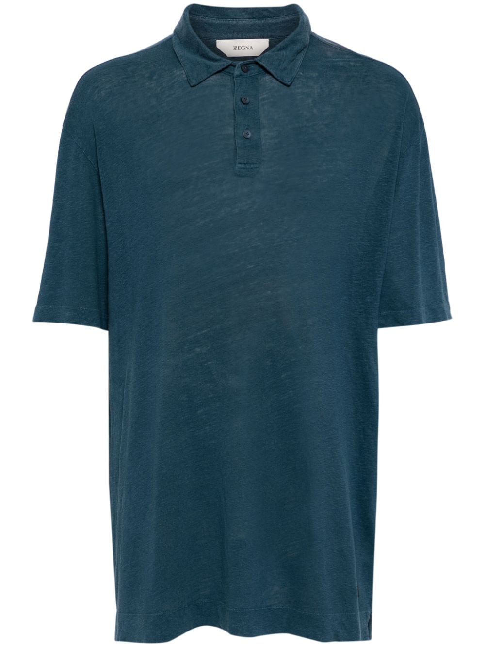 Zegna short-sleeve linen polo shirt - Blue von Zegna