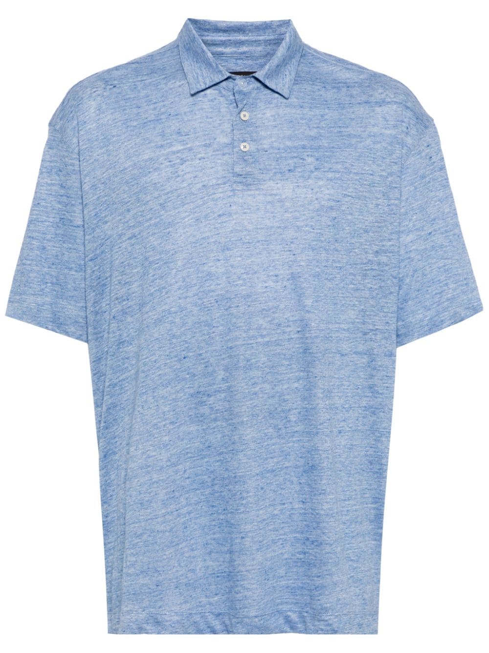 Zegna short-sleeve linen polo shirt - Blue von Zegna
