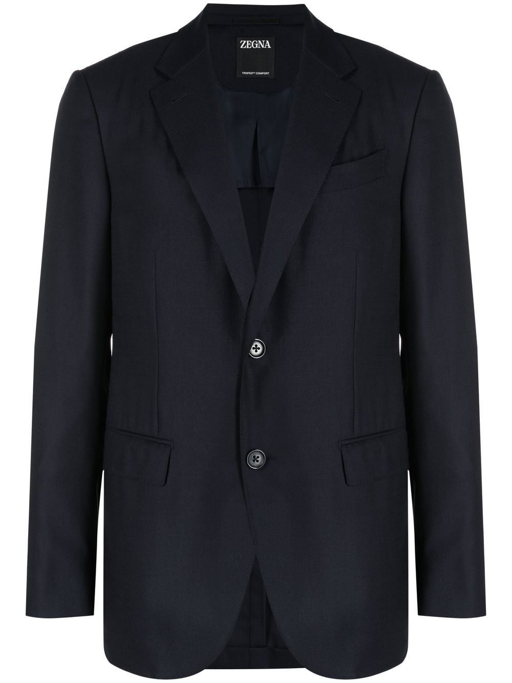 Zegna single-breasted blazer - Blue von Zegna