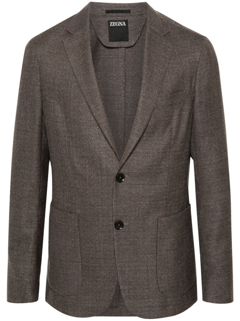 Zegna single-breasted blazer - Brown von Zegna