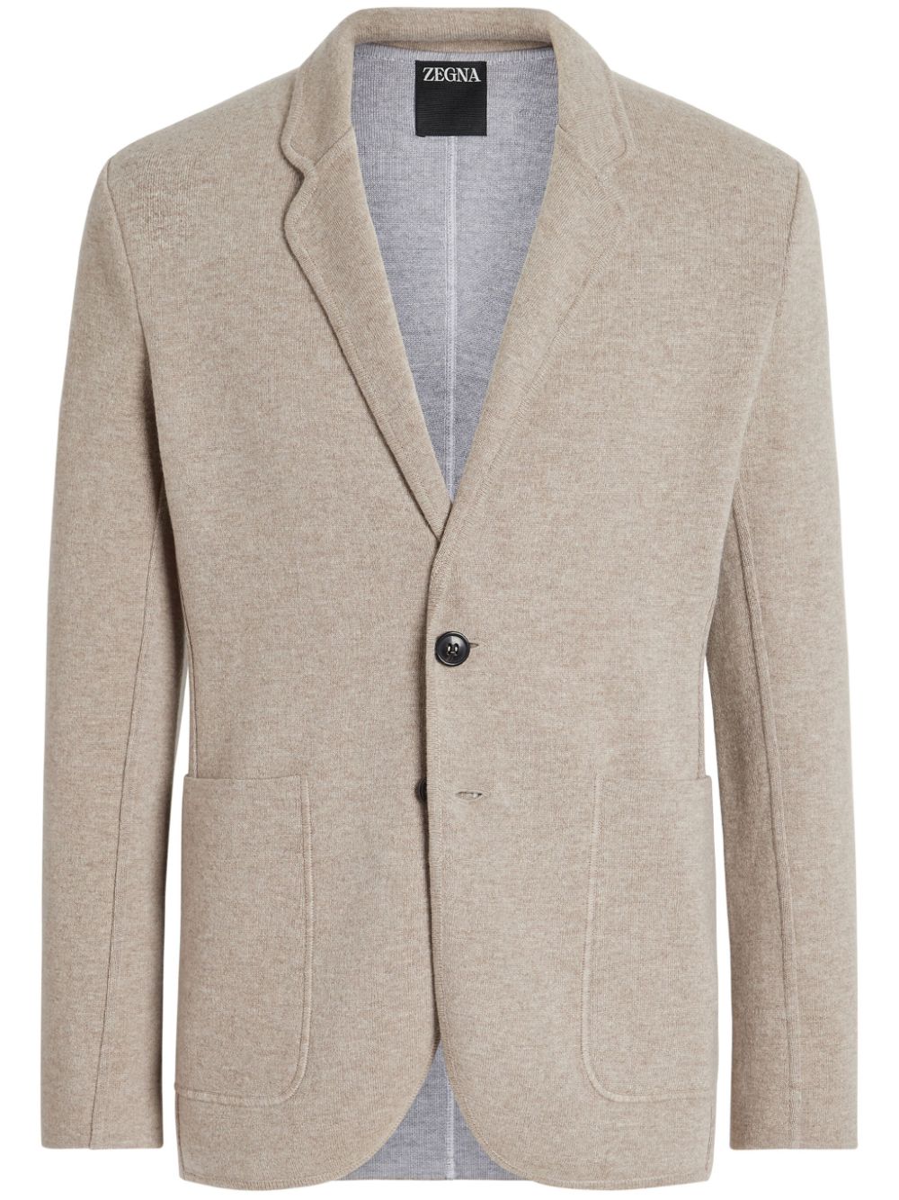 Zegna single-breasted cashmere blazer - Neutrals von Zegna