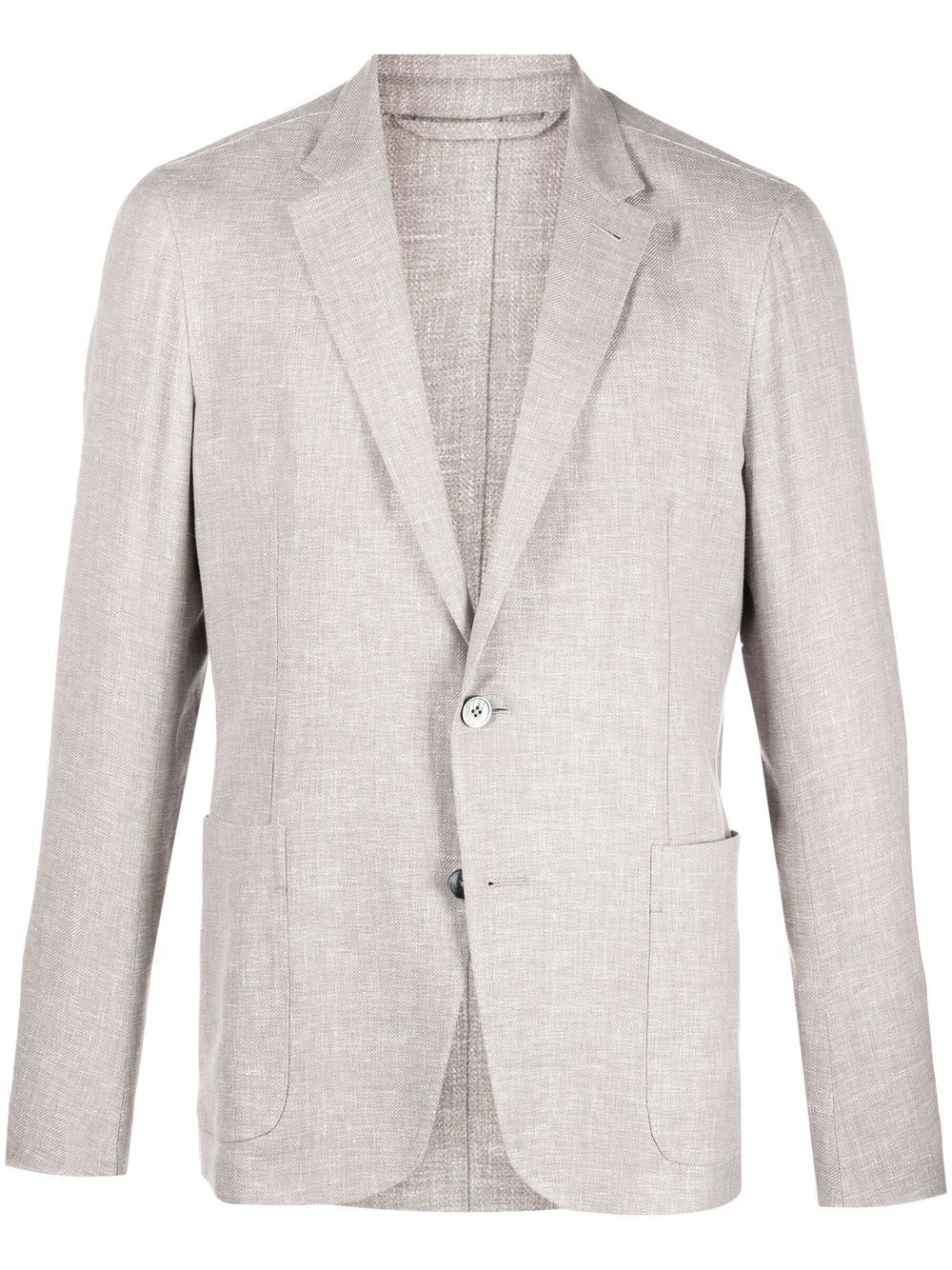 Zegna single-breasted linen-blend blazer - Neutrals von Zegna