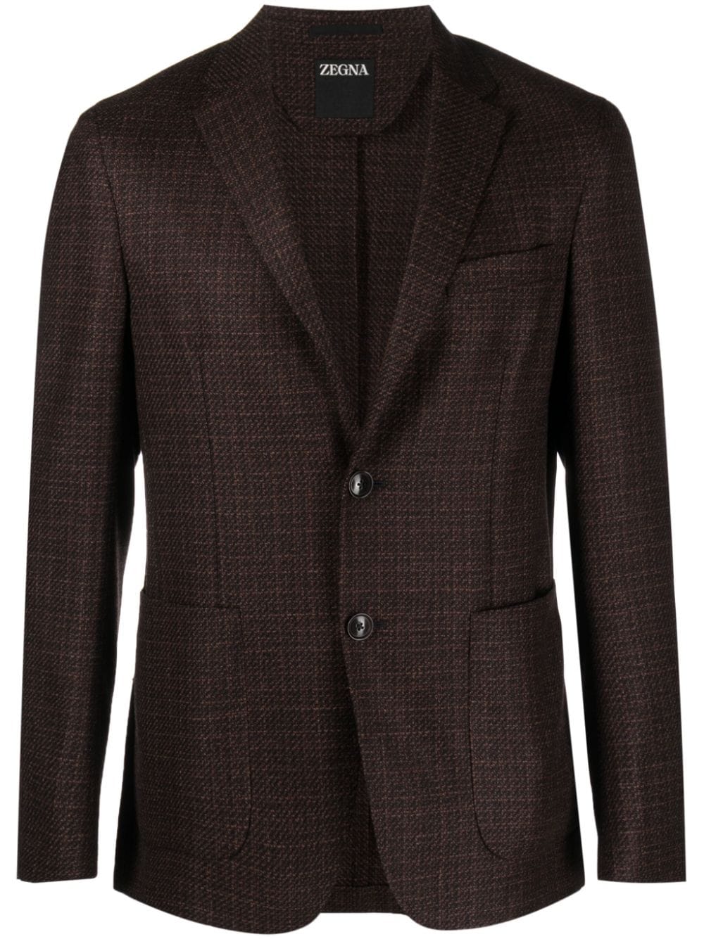 Zegna single-breasted tweed blazer - Purple von Zegna