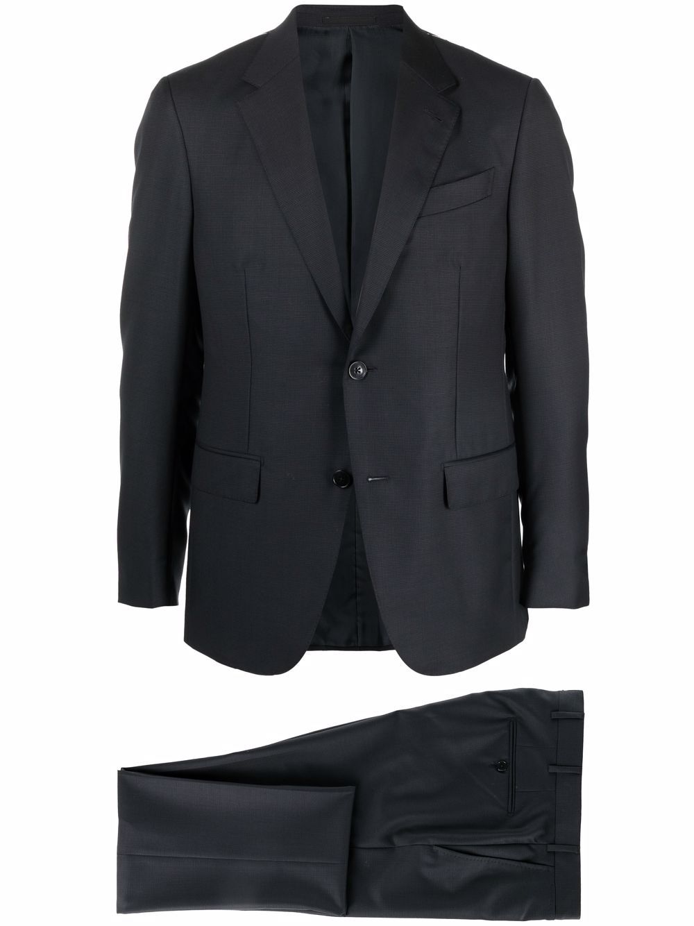 Zegna single-breasted two-piece suit - Black von Zegna