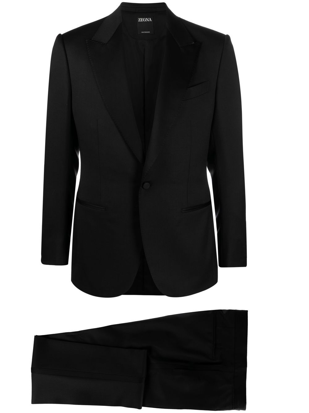 Zegna single breasted wool suit - Black von Zegna