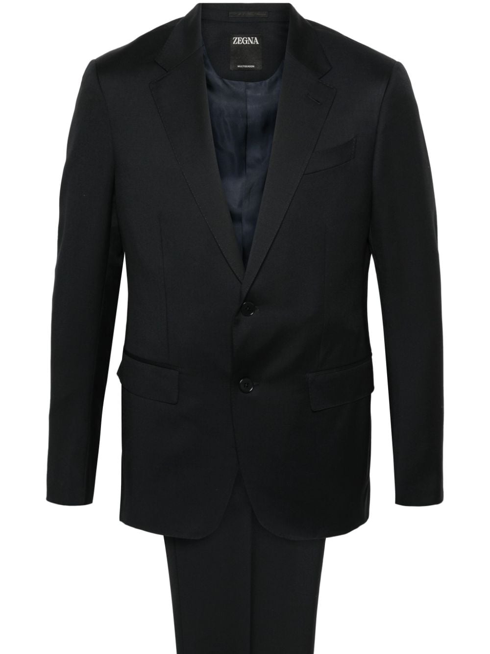 Zegna single-breasted wool suit - Black von Zegna