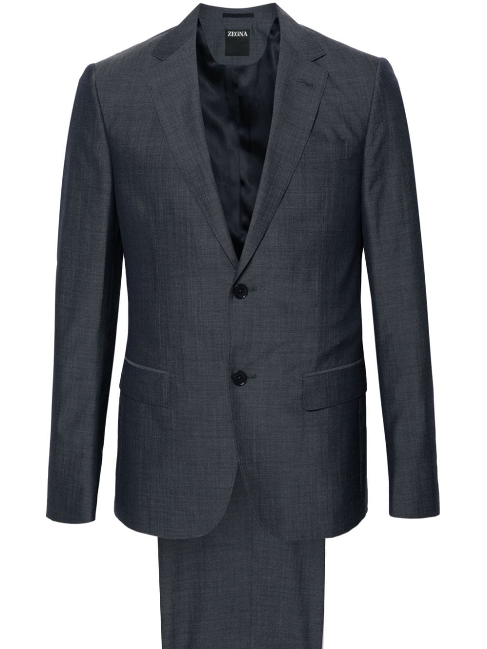 Zegna single-breasted wool suit - Grey von Zegna