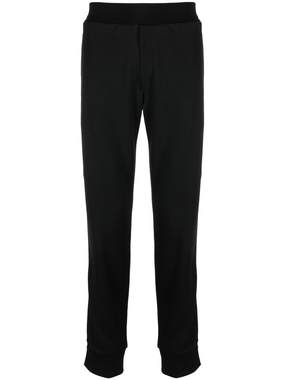 Zegna slim-fit TECHMERINO™ wool track pants - Black von Zegna