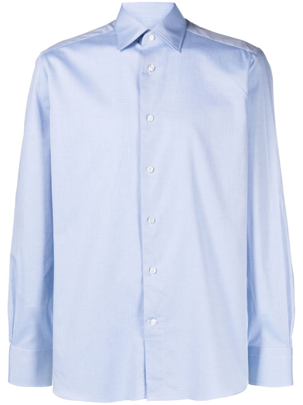 Zegna spread-collar long-sleeve shirt - Blue von Zegna