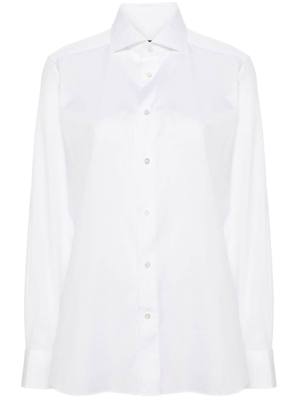 Zegna spread-collar poplin shirt - White von Zegna