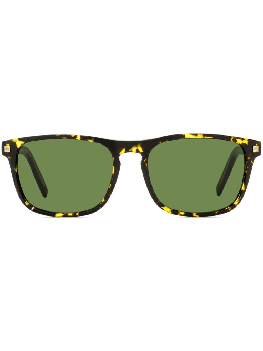 Zegna tortoiseshell-effect rectangle-frame sunglasses - Brown von Zegna