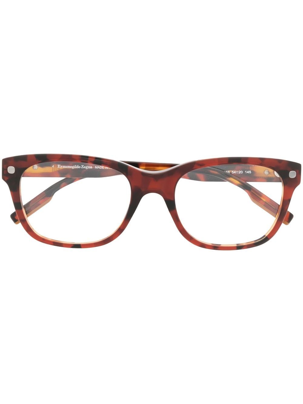 Zegna tortoiseshell square-frame glasses - Brown von Zegna