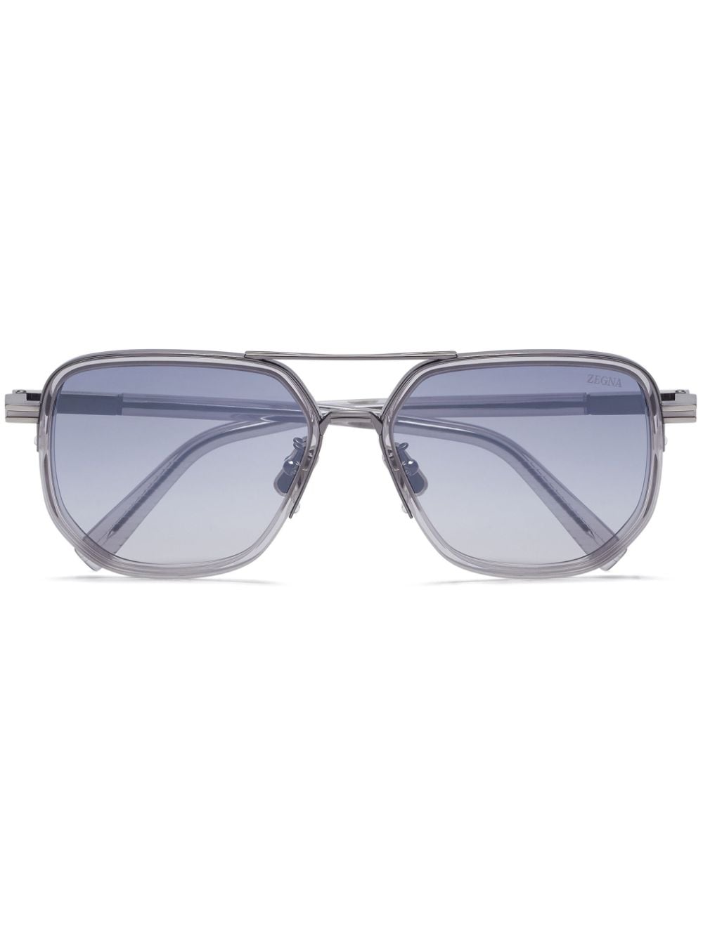 Zegna transparent pilot-frame sunglasses - Purple von Zegna