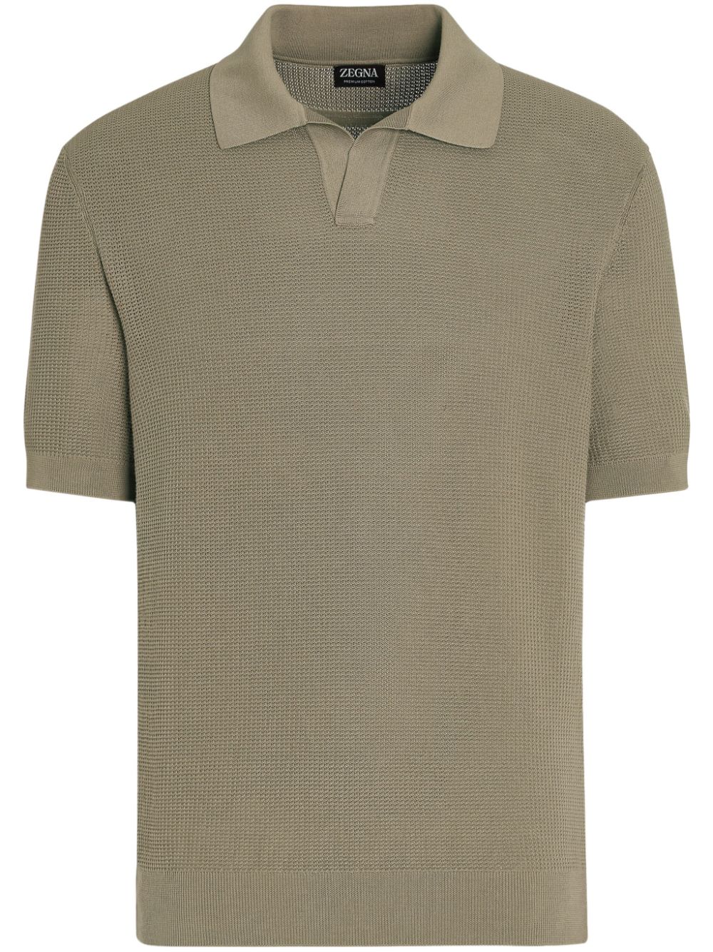 Zegna waffle-knit polo shirt - Green von Zegna