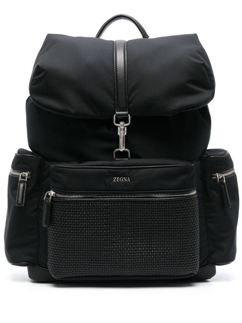 Zegna woven panel backpack - Black von Zegna