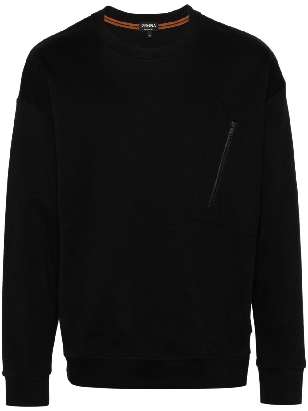 Zegna zip-pocket jersey sweatshirt - Black von Zegna