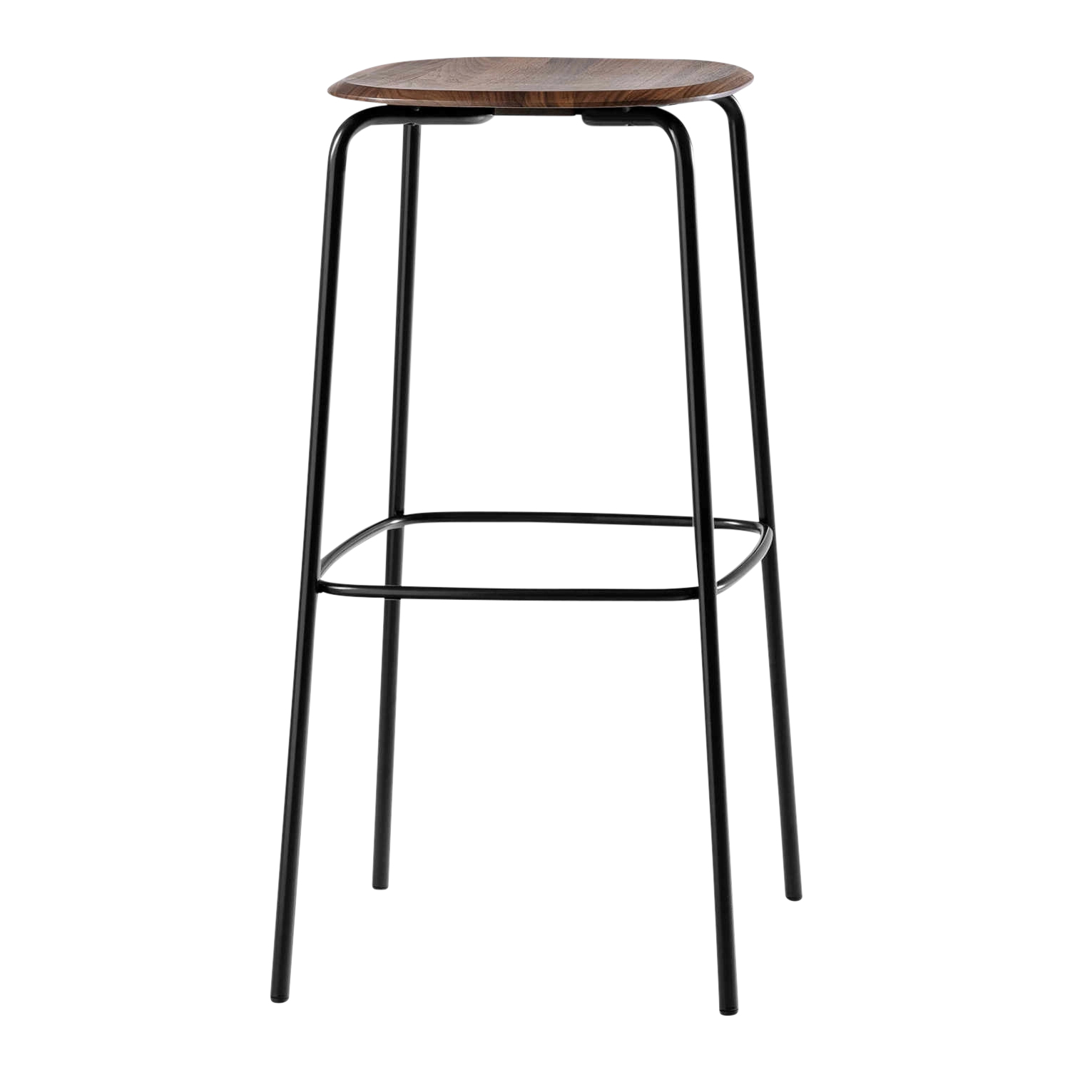 Okito Stool Hocker, Holz amerikanischer nussbaum, Höhe h. 46 cm von Zeitraum