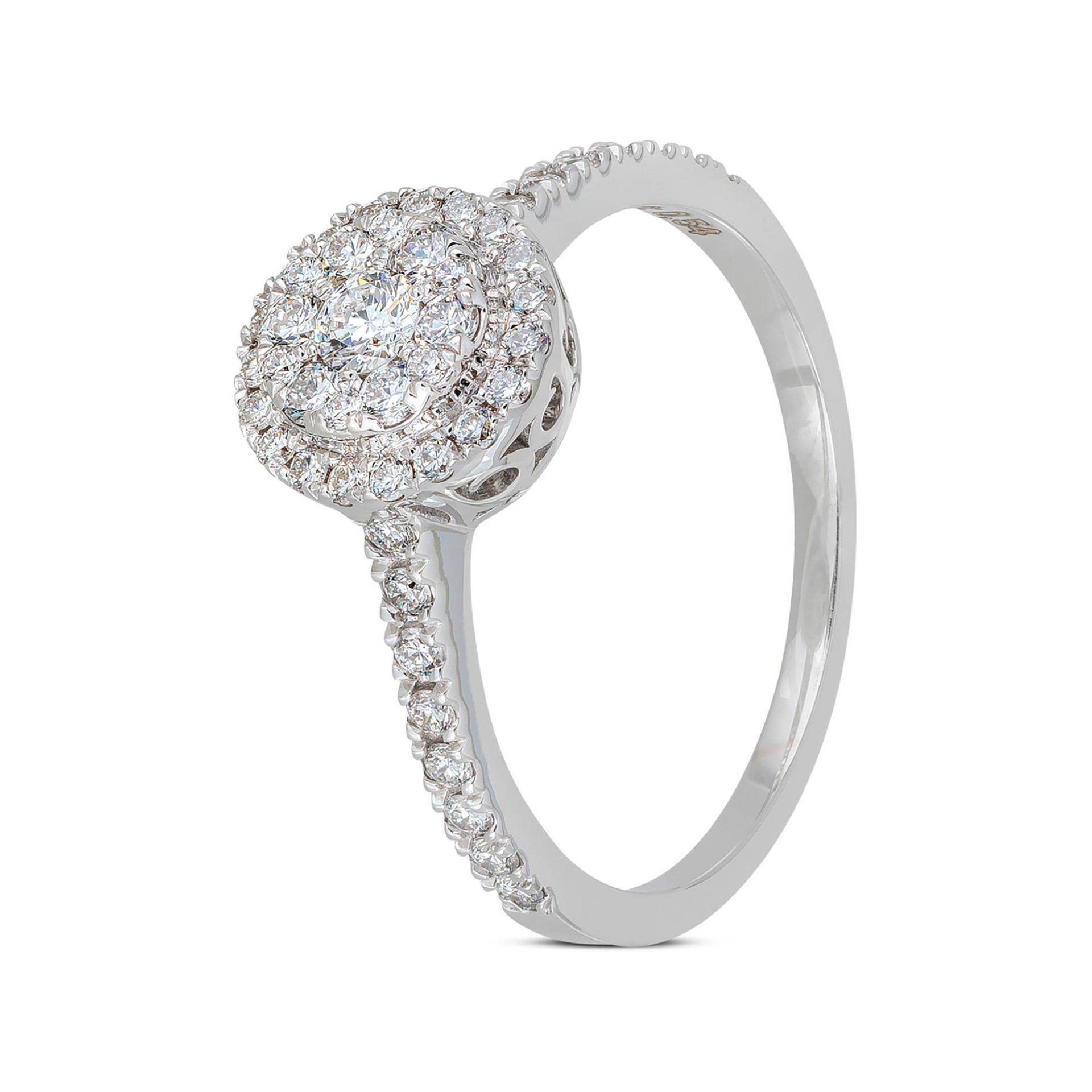 ZEN DIAMOND Ring Mit Diamant Damen Weissgold  56 von Zen Diamond