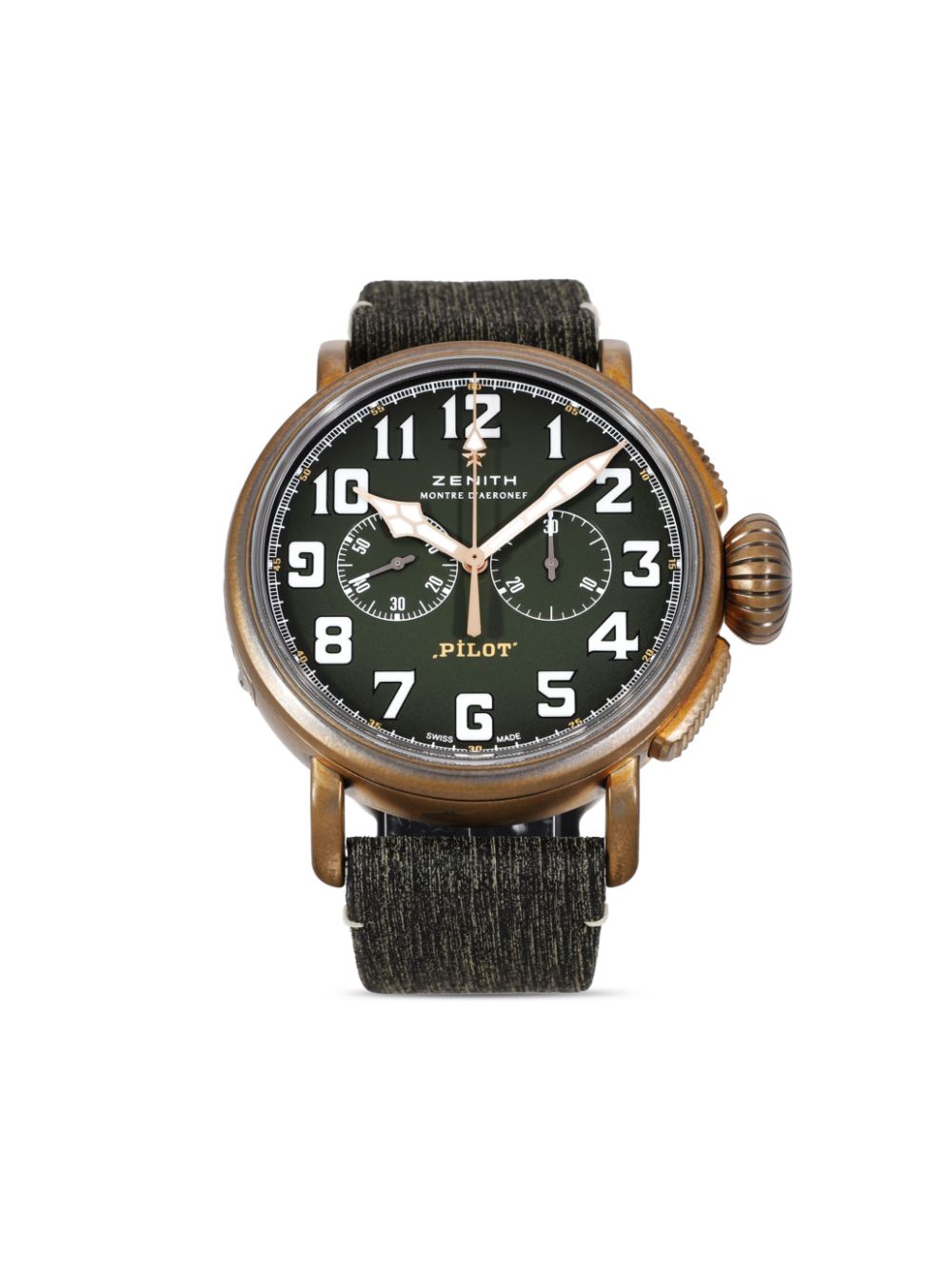 Zenith 2021 pre-owned Pilot Type 20 Chronograph Adventure 45mm - Green von Zenith