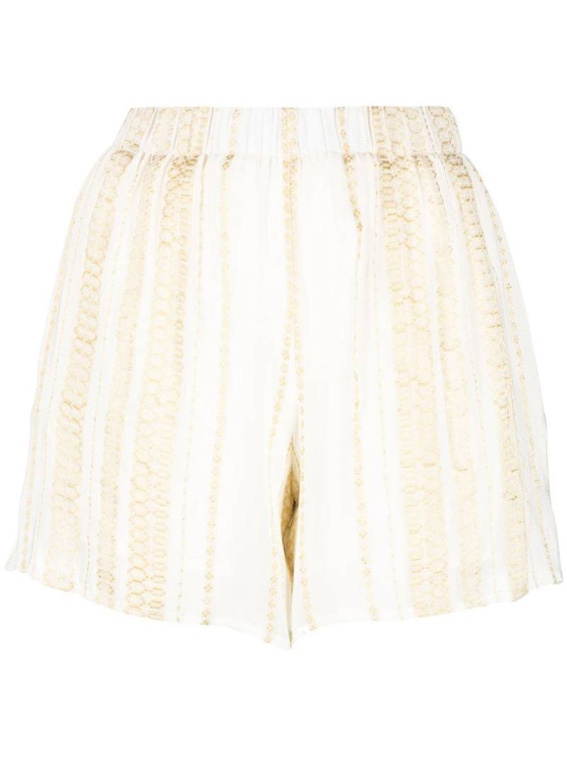 Zeus+Dione embroidered high-waist shorts - Gold von Zeus+Dione