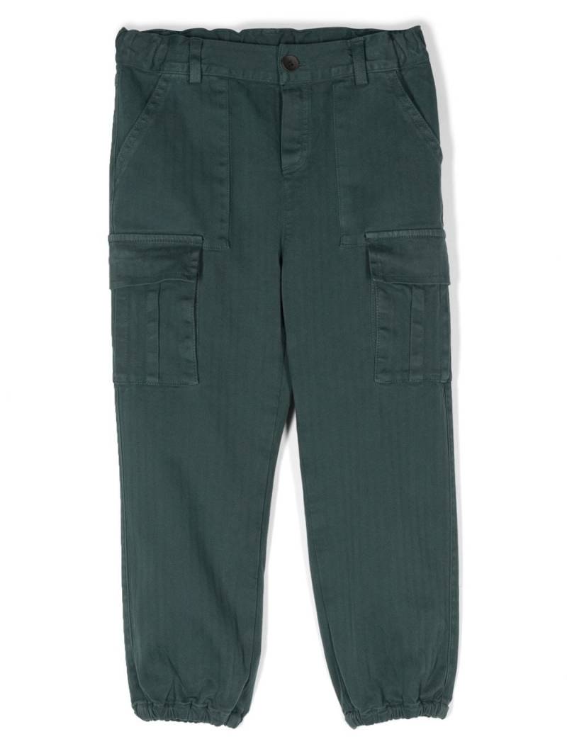 Zhoe & Tobiah stretch-cotton straight-leg trousers - Green von Zhoe & Tobiah
