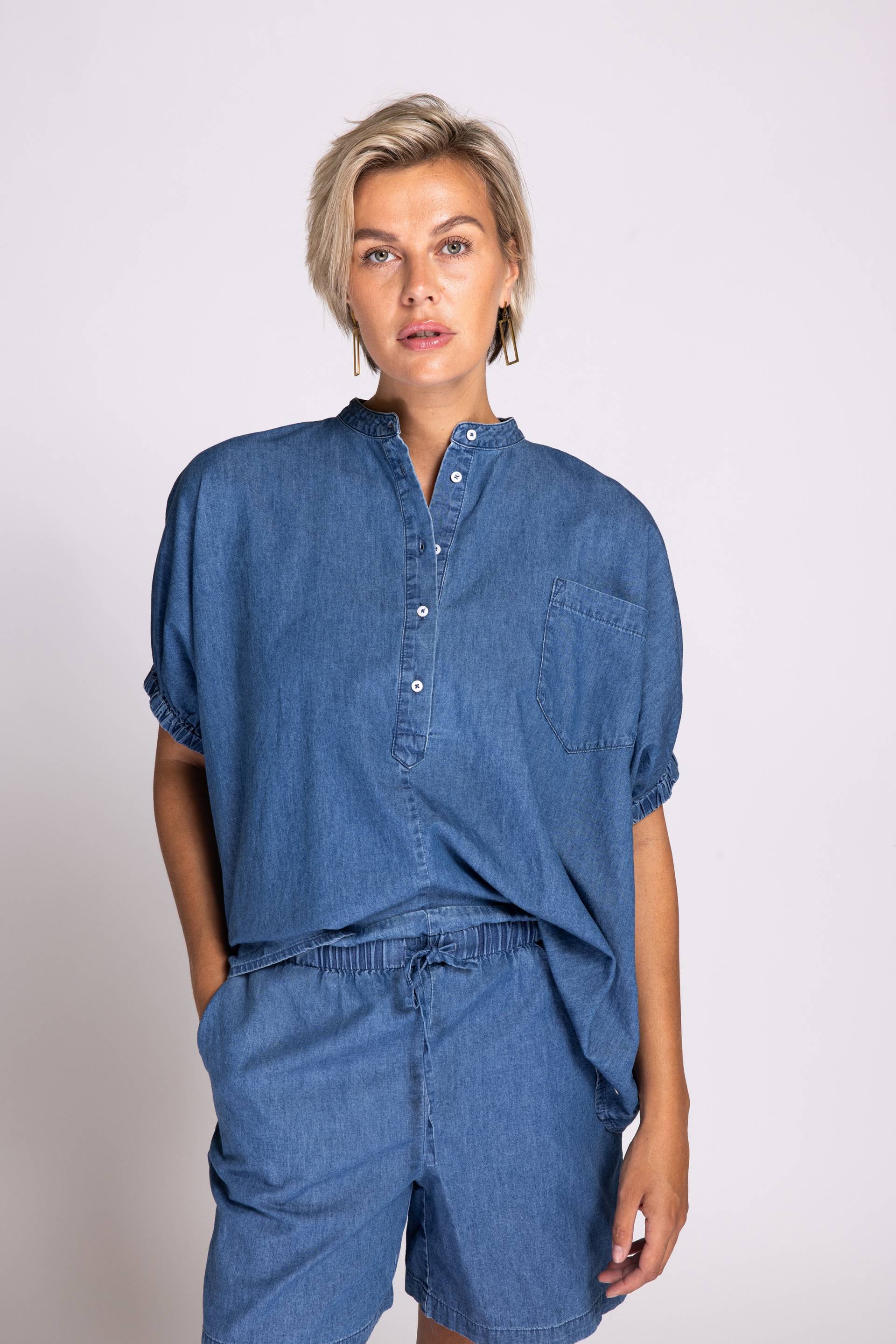 Zhrill Blusenshirt »PARA«, Denim-Look, mit Knopfleiste von Zhrill