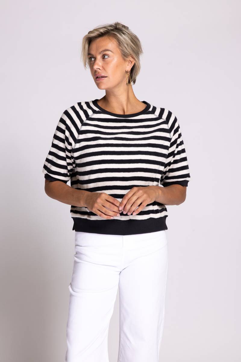 Zhrill Kurzarmshirt »INGE«, Frottee-Optik mit Streifen von Zhrill