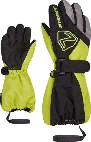 Ziener LAURO AS Kinder Skihandschuh - black.lime (Grösse: 110cm) von Ziener