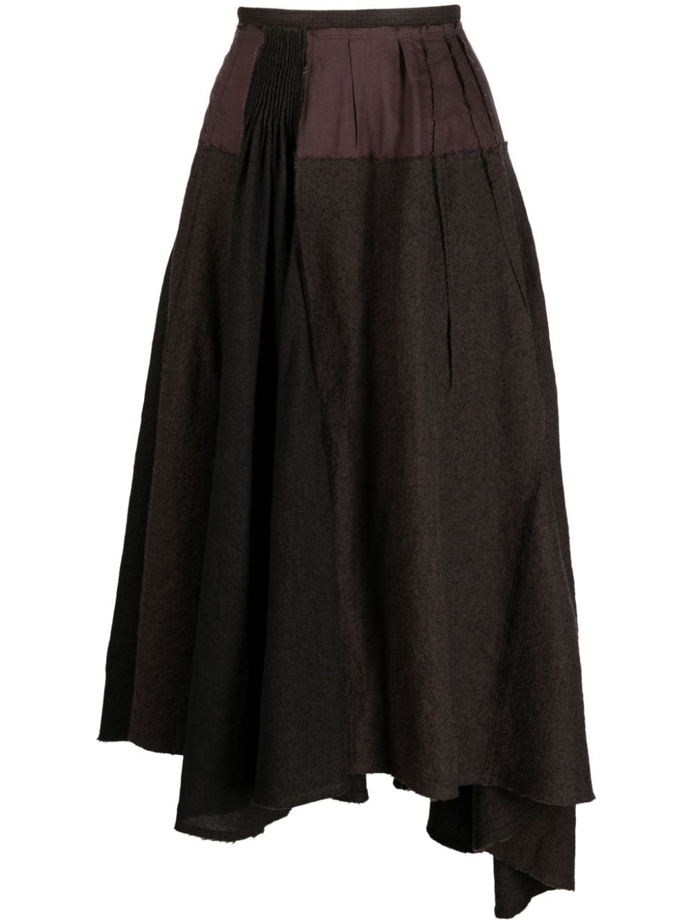 Ziggy Chen asymmetric long skirt - Brown von Ziggy Chen