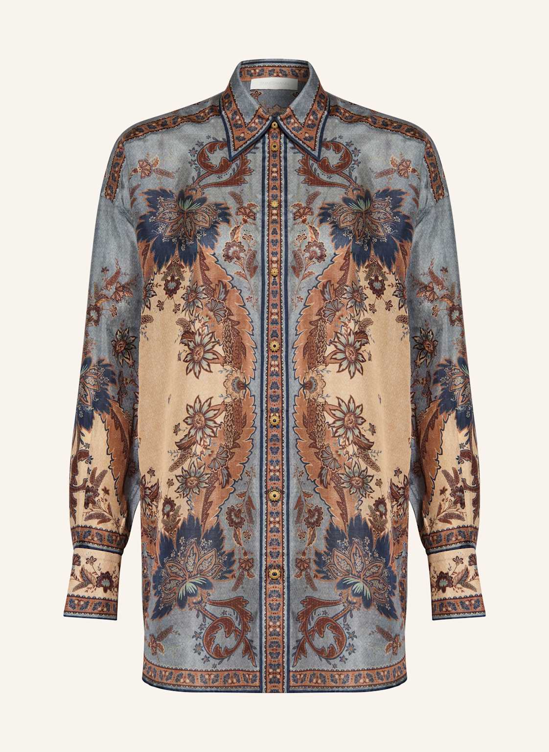 Zimmermann Hemdbluse Ascension Aus Seide blau Zimmermann Hemdbluse Ascension Aus Seide blau von Zimmermann