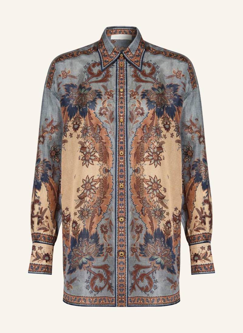 Zimmermann Hemdbluse Ascension Aus Seide blau von Zimmermann