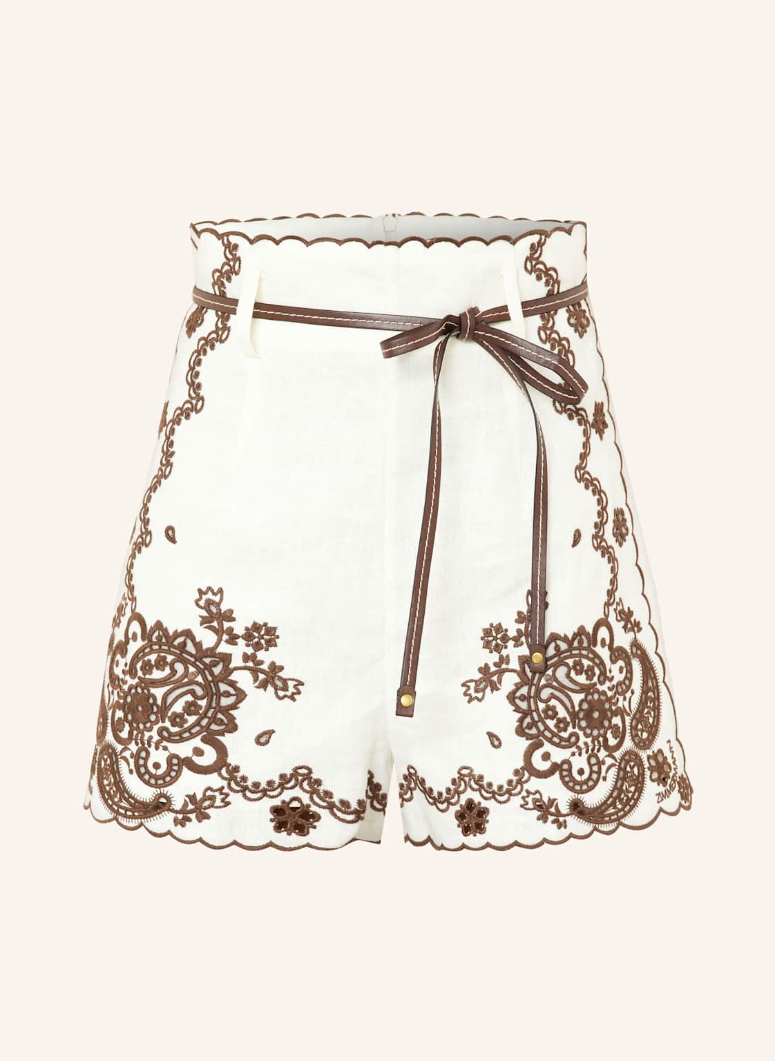 Zimmermann Leinenshorts Ascension Mit Lochspitze weiss Zimmermann Leinenshorts Ascension Mit Lochspitze weiss von Zimmermann