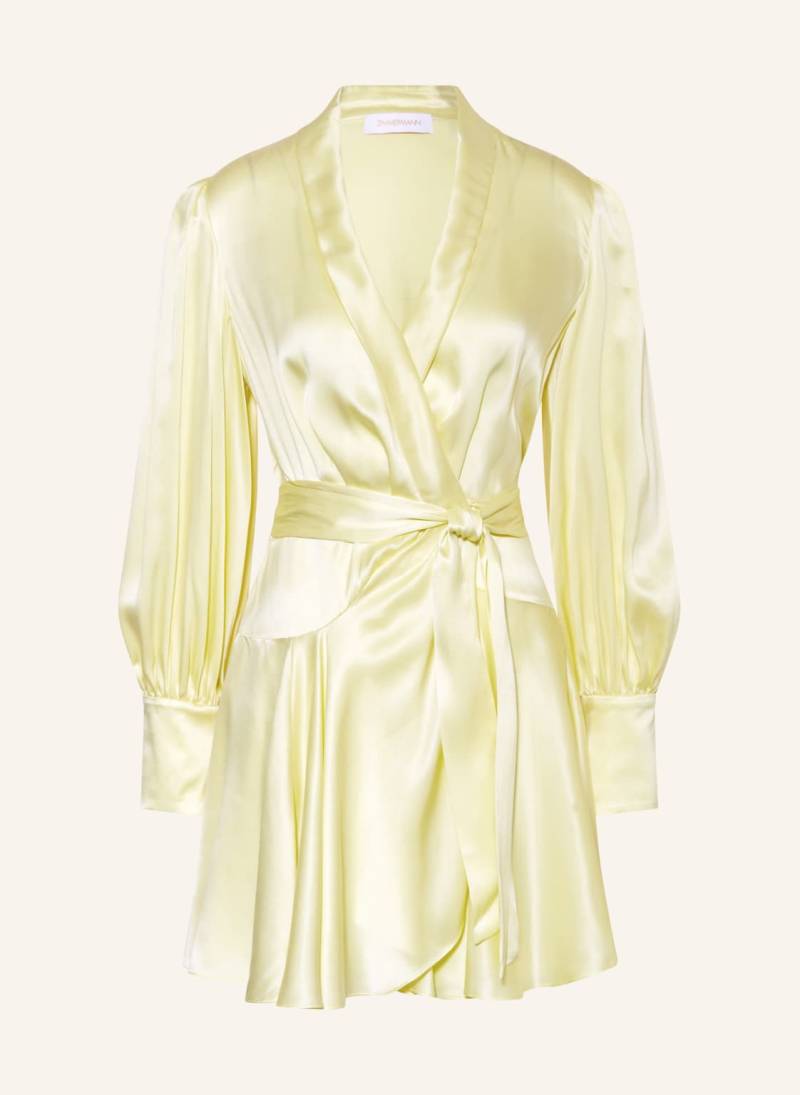 Zimmermann Wickelkleid Aus Seide gelb von Zimmermann