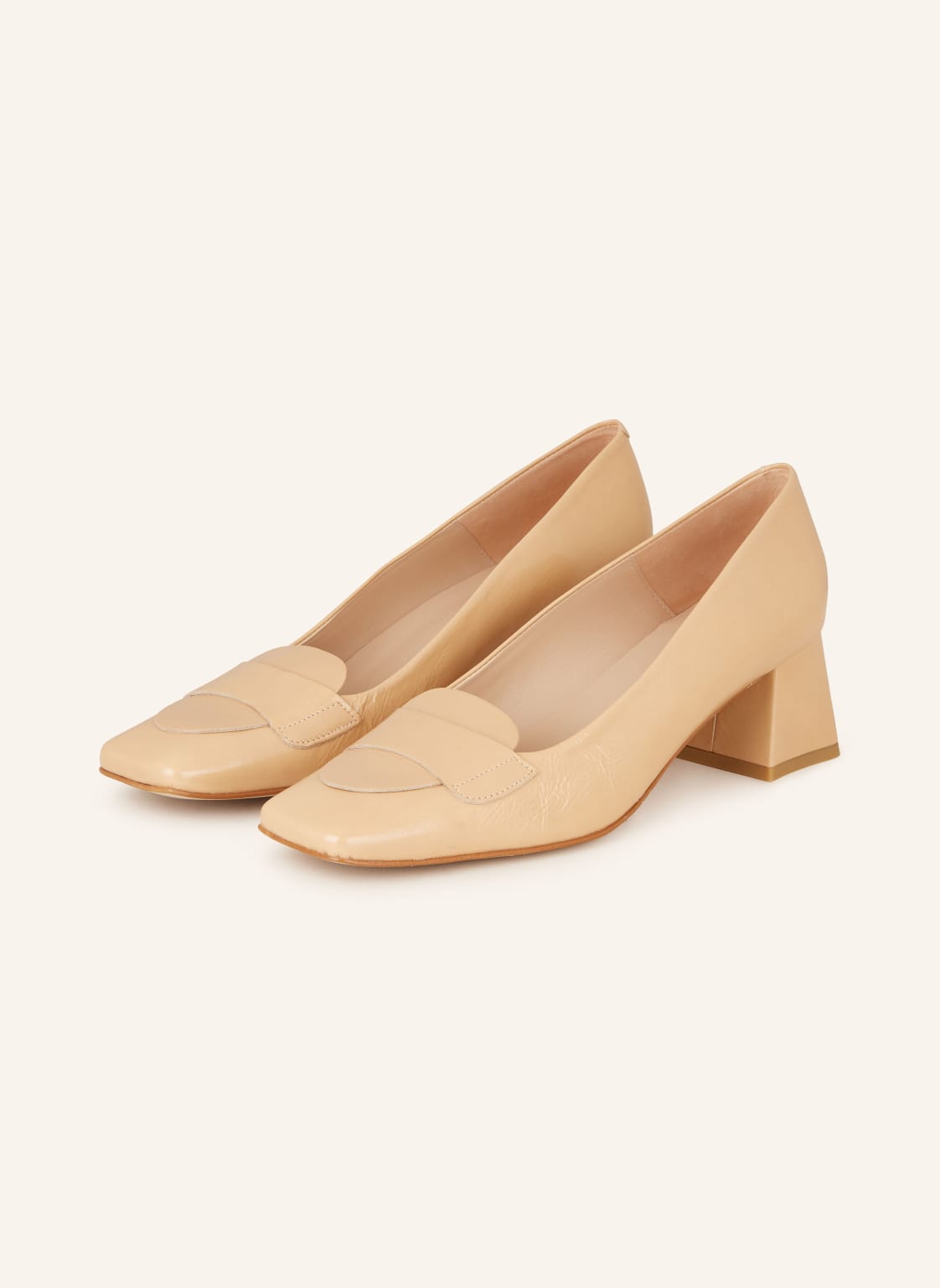 Zinda Lack-Pumps Margot beige von Zinda