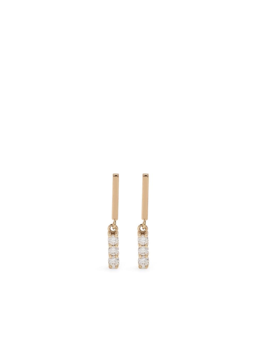 Zoë Chicco 14kt yellow gold Bar diamond drop earrings von Zoë Chicco