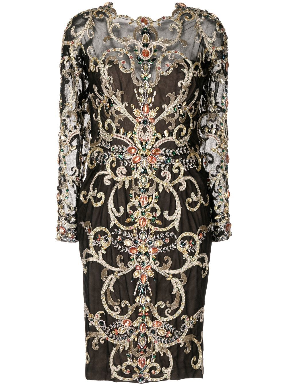 Zuhair Murad crystal-embellished baroque dress - Black von Zuhair Murad