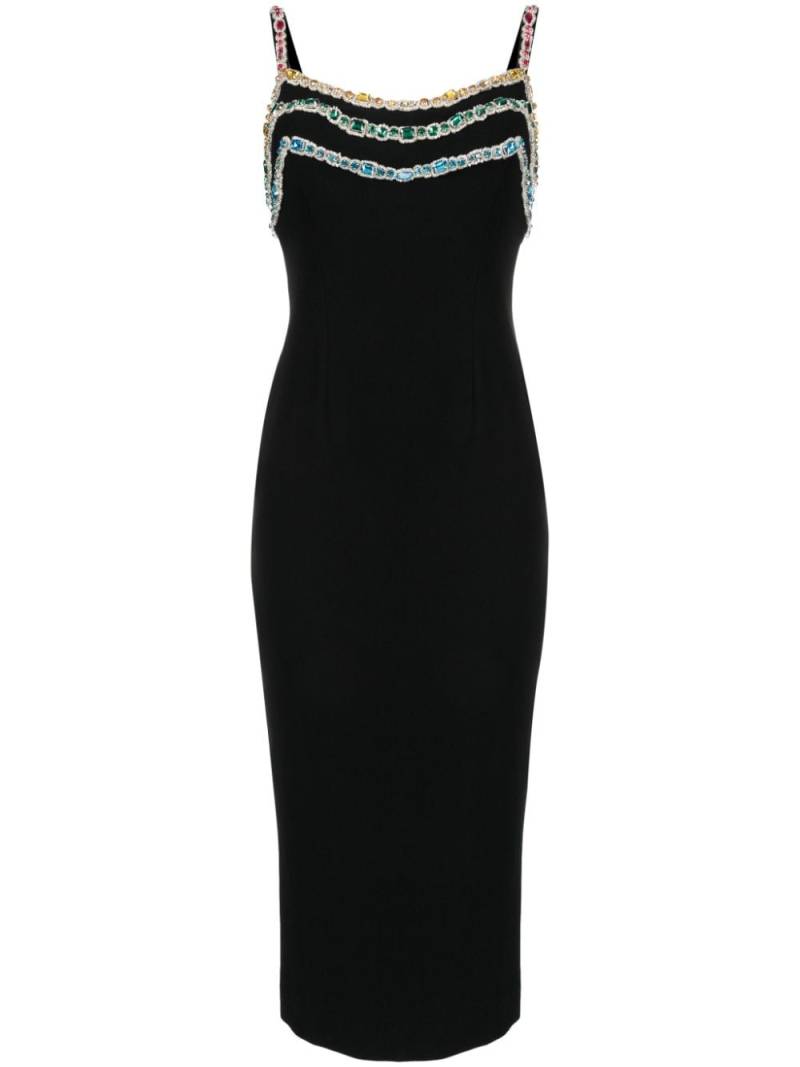 Zuhair Murad crystal-embellished cady midi dress - Black von Zuhair Murad