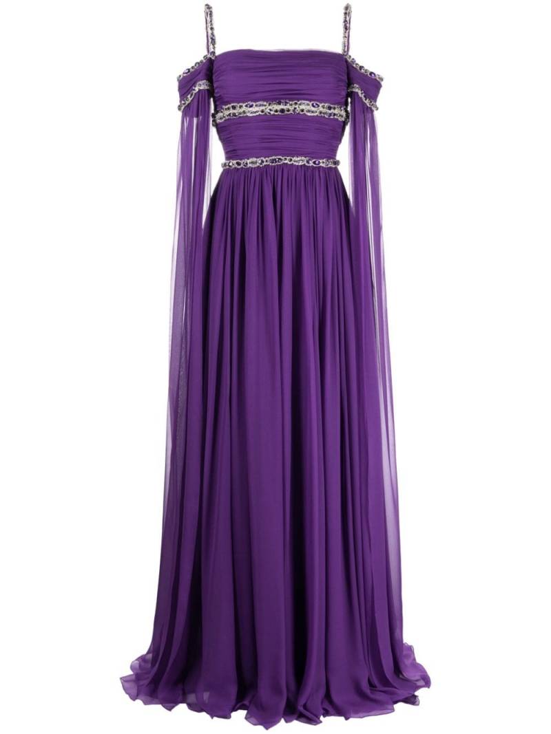 Zuhair Murad crystal-embellished silk gown - Purple von Zuhair Murad