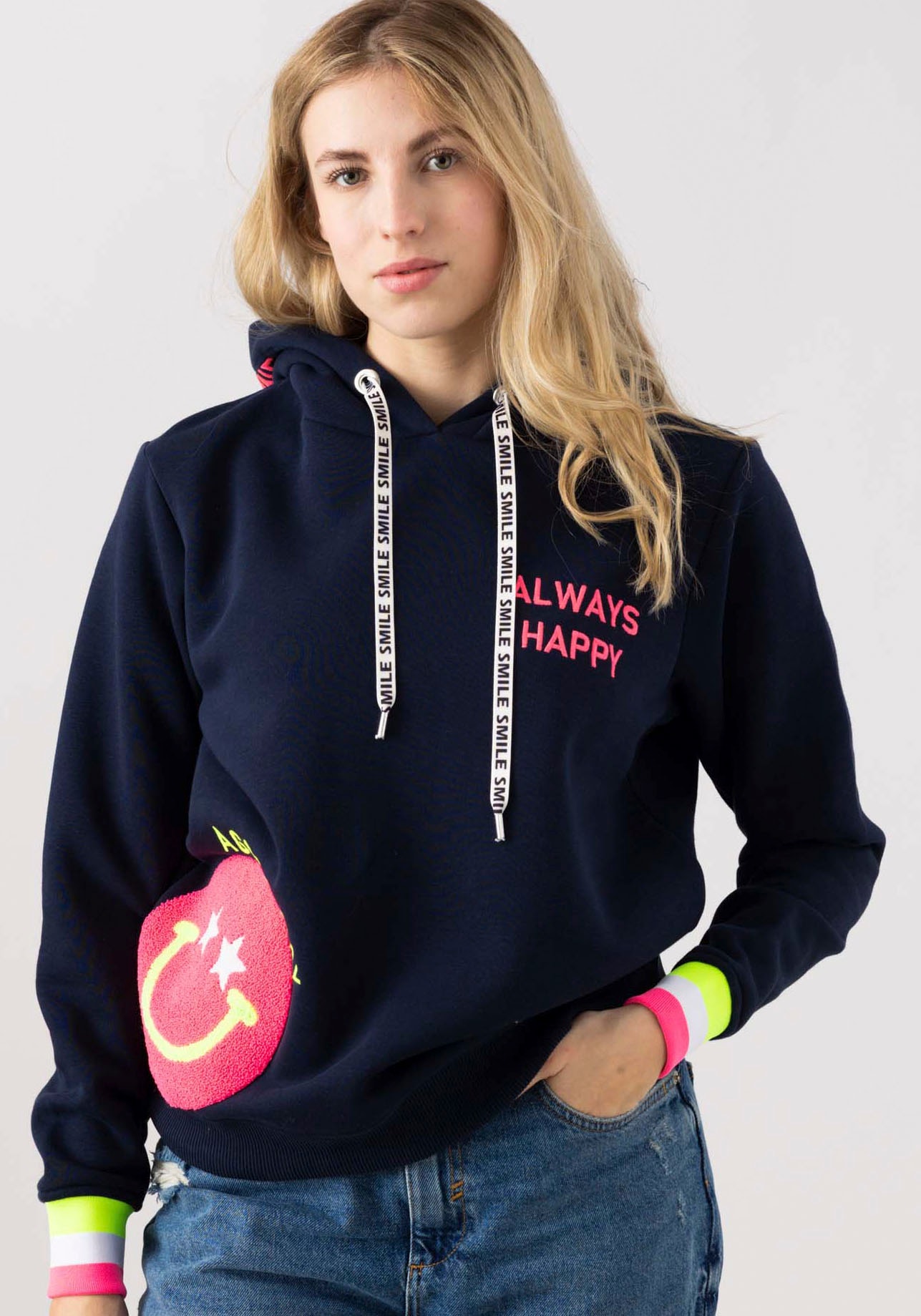 Zwillingsherz Hoodie »Always Happy« von Zwillingsherz