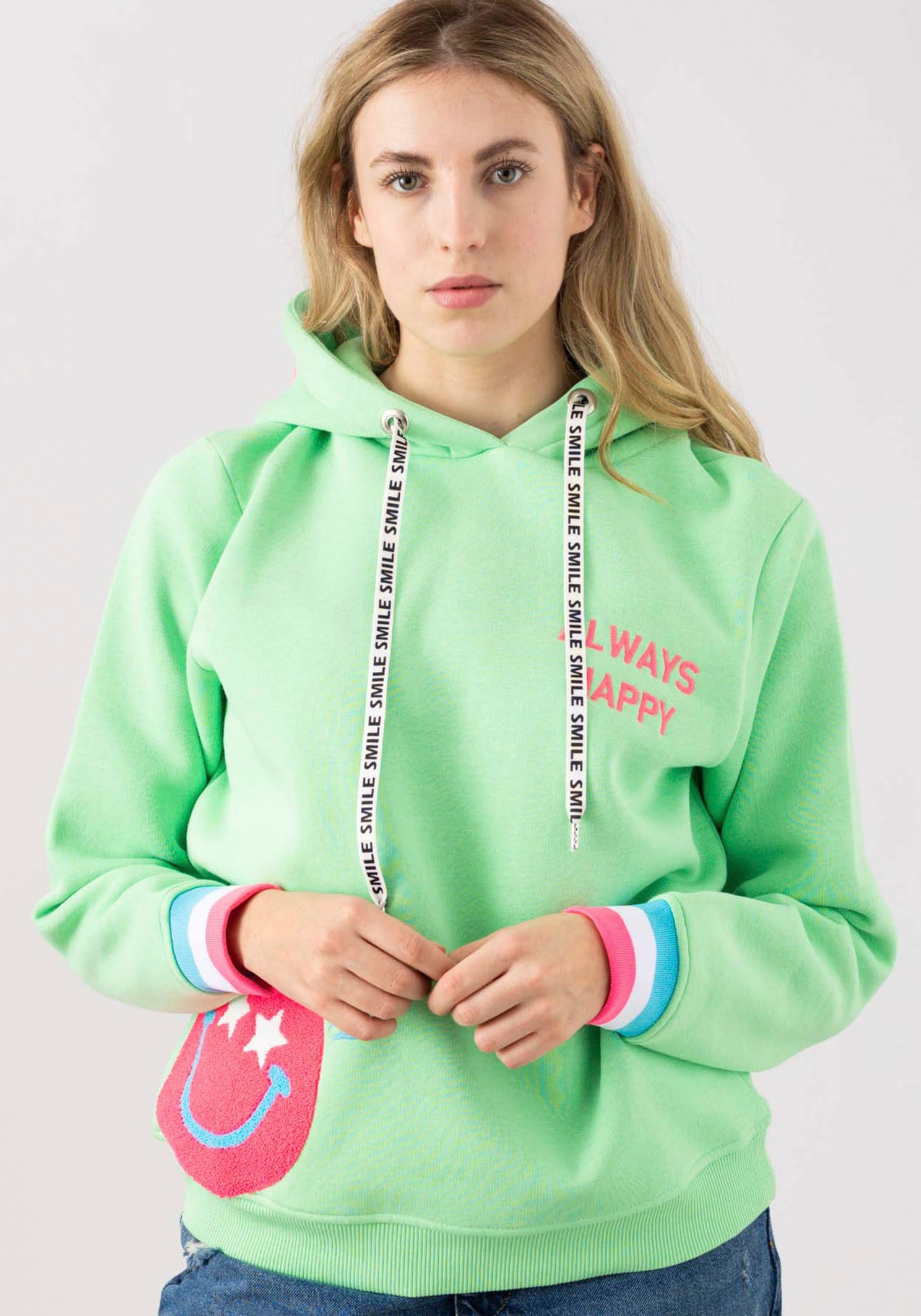 Zwillingsherz Hoodie »Always Happy« von Zwillingsherz