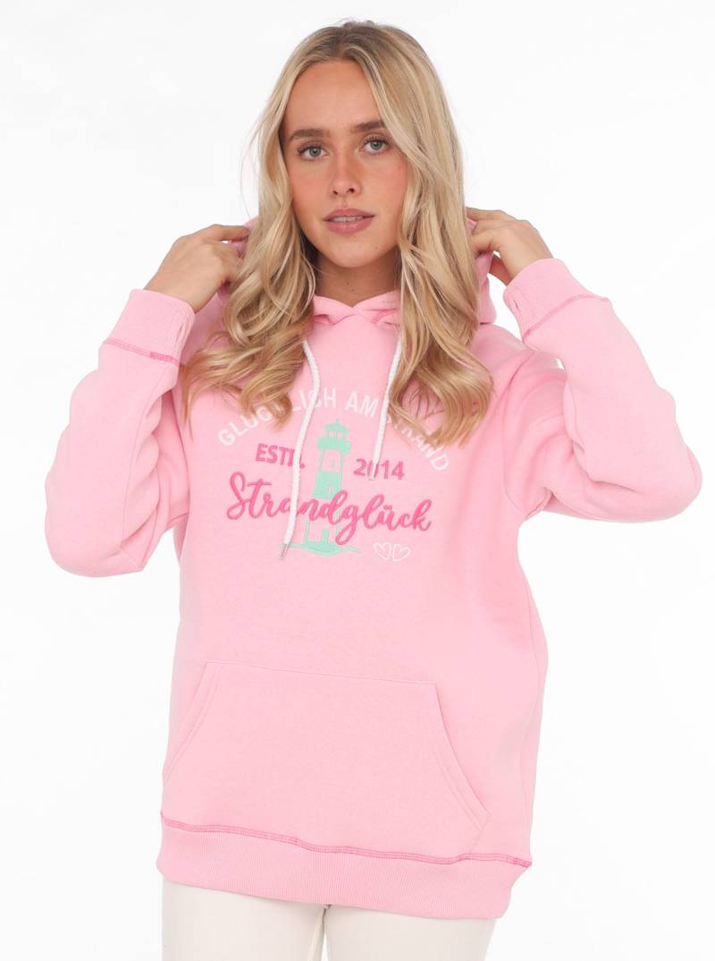 Zwillingsherz Hoodie »"Glücklich am Strand"«, mit maritimer Stickerei, Kängurutaschen von Zwillingsherz