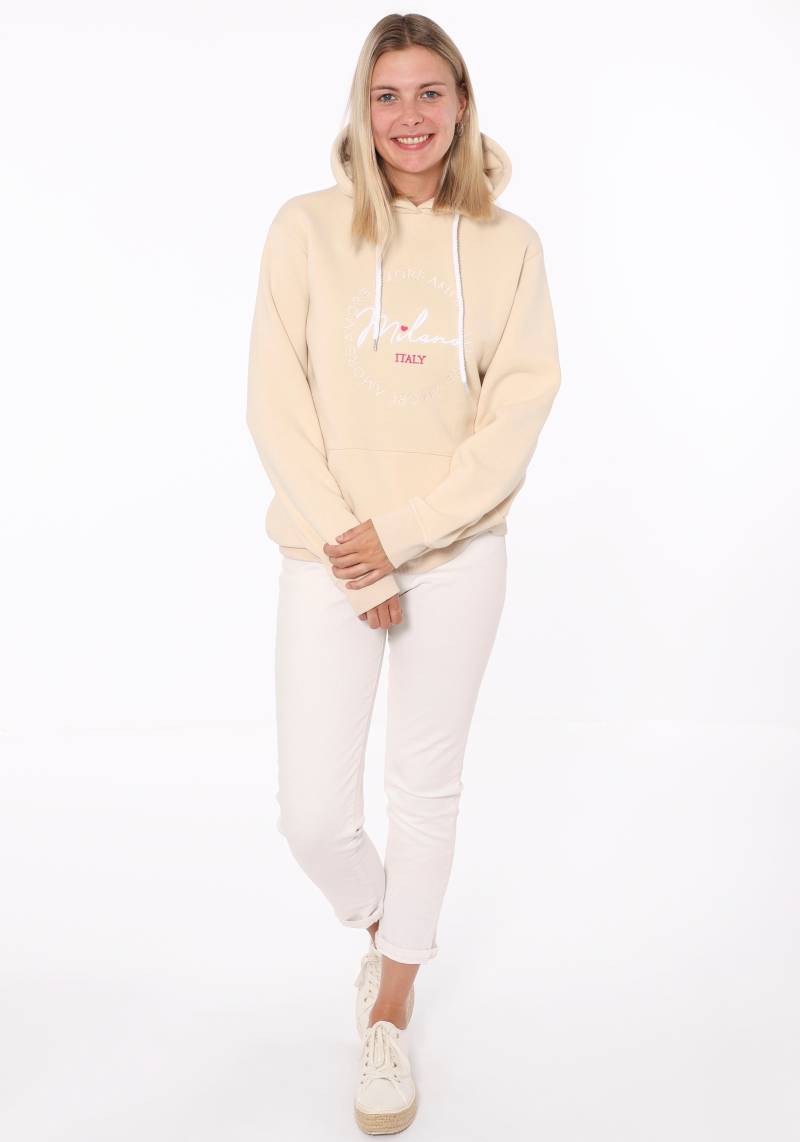 Zwillingsherz Hoodie, mit "Amore"-Aufstick und Herzchen am Rücken, Kapuze von Zwillingsherz