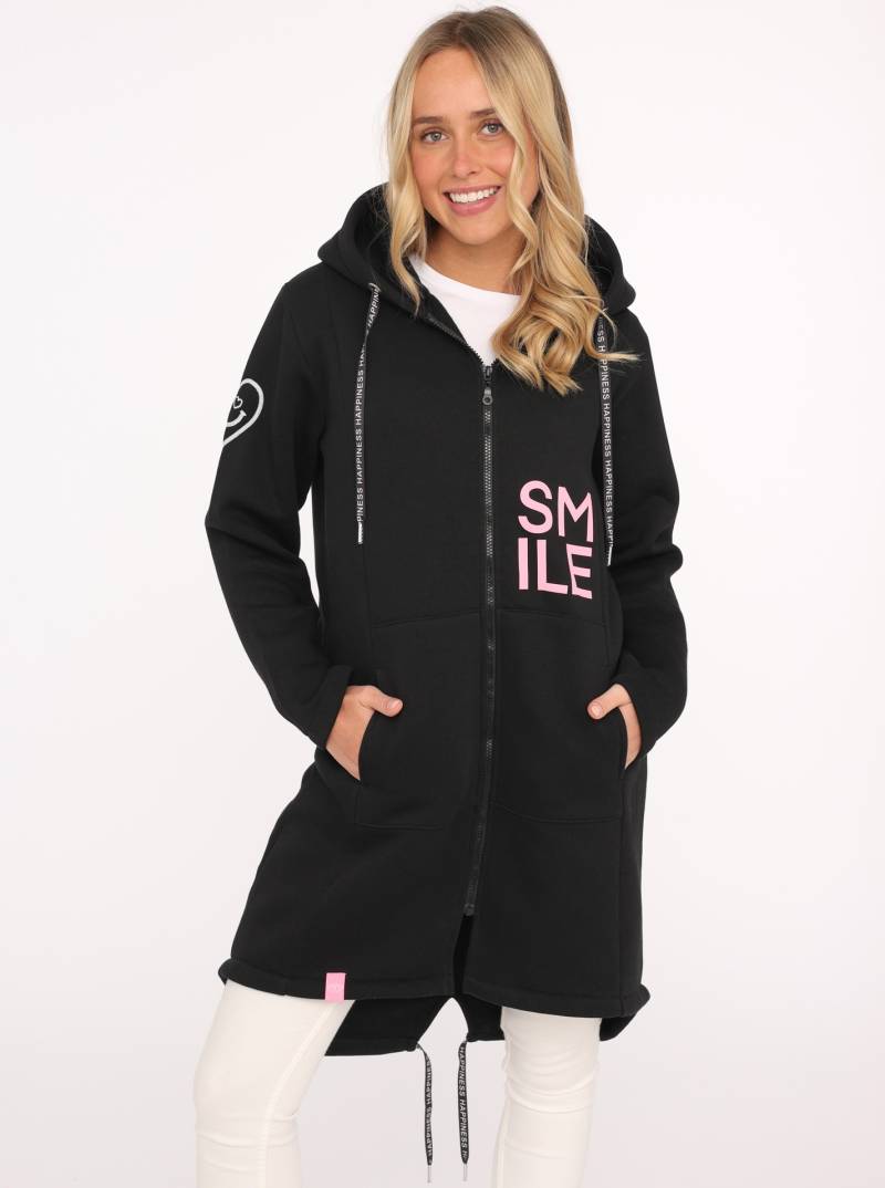 Zwillingsherz Jerseymantel »"Alissa"«, mit Kapuze und SMILE Print von Zwillingsherz