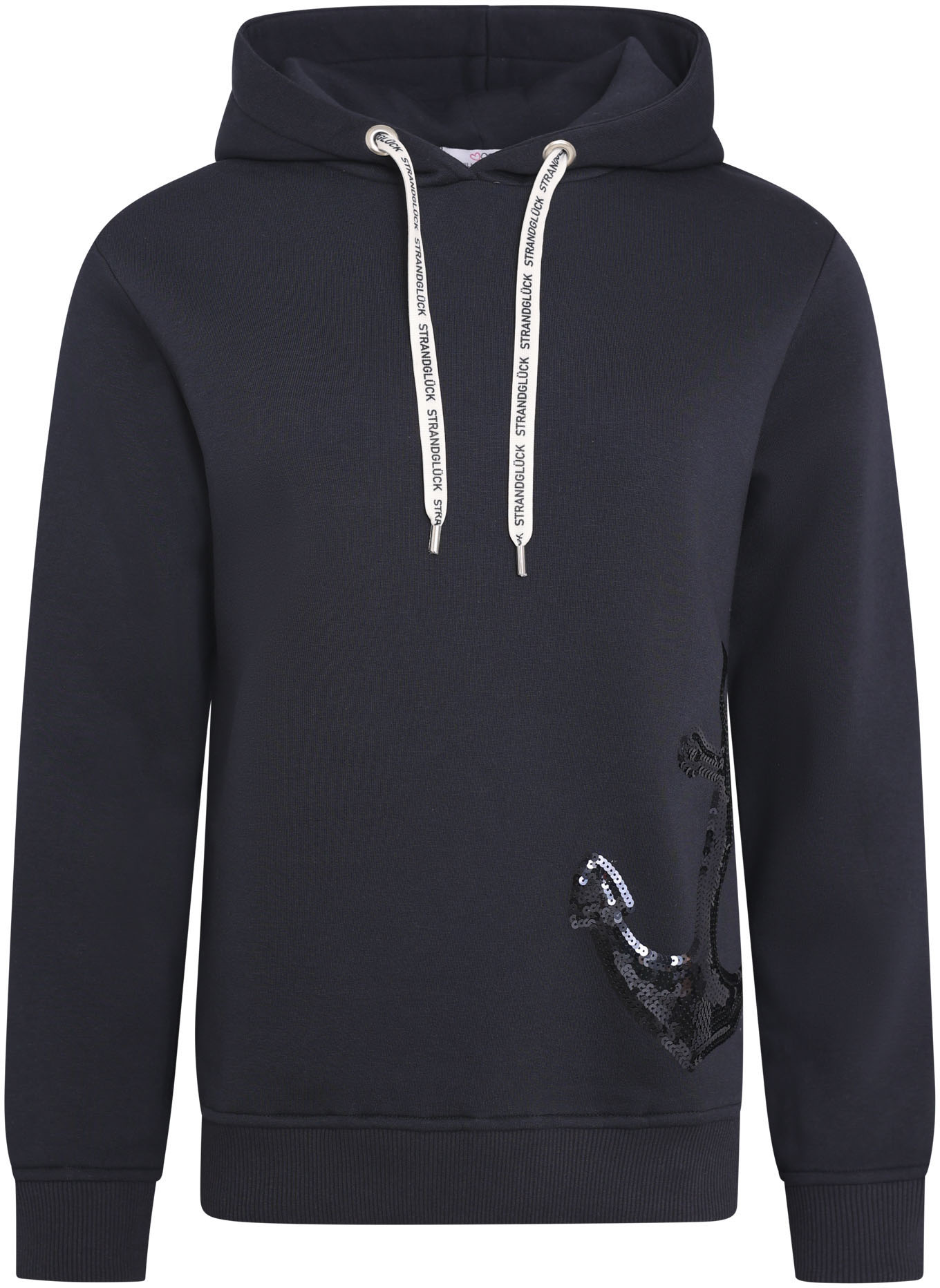 Zwillingsherz Kapuzensweatshirt, mit Pailettendetail in Form eines Ankers von Zwillingsherz