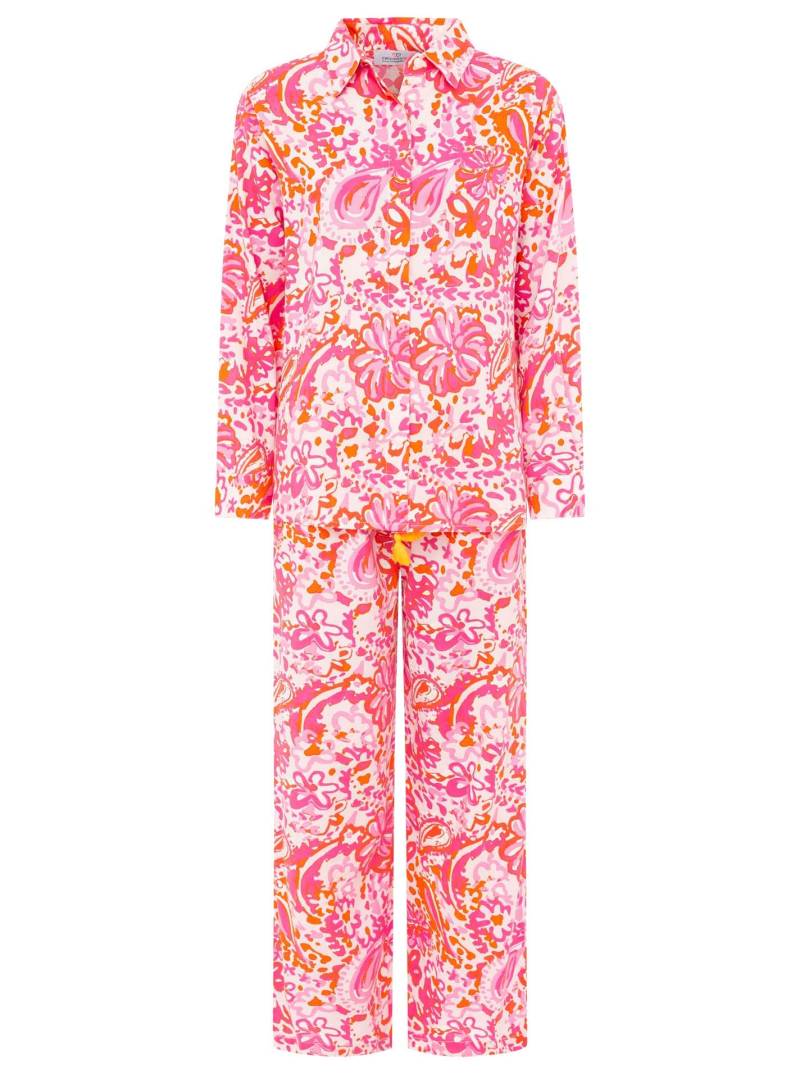 Zwillingsherz Shirtbluse »"Happy Paisley"«, Viskose Set mit pinkem Paisley Muster, lange Hose und Bluse von Zwillingsherz