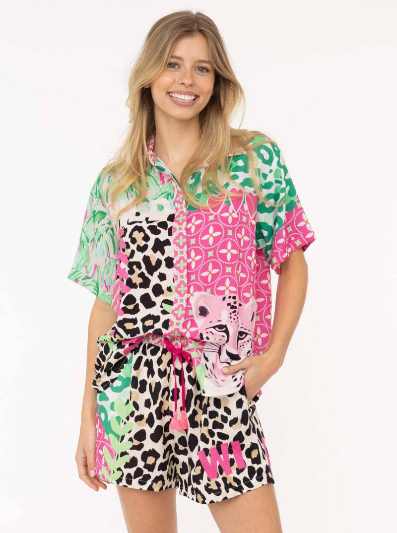 Zwillingsherz Shirtbluse »"Wild Jungle"«, Set mit Bluse und Shorts mit Tasseln aus Viskose von Zwillingsherz