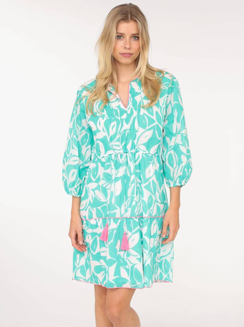 Zwillingsherz Sommerkleid »"Blätter Zweifarbig"«, mit Tasseln und kontrastfarbigen Details von Zwillingsherz